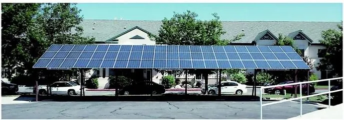 Фотоэлектрическая система навеса для автомобилей-4